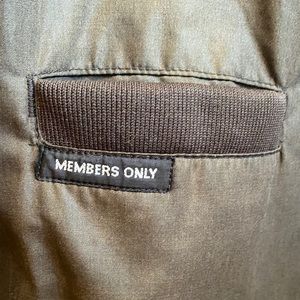 Brown Members Only bomber
